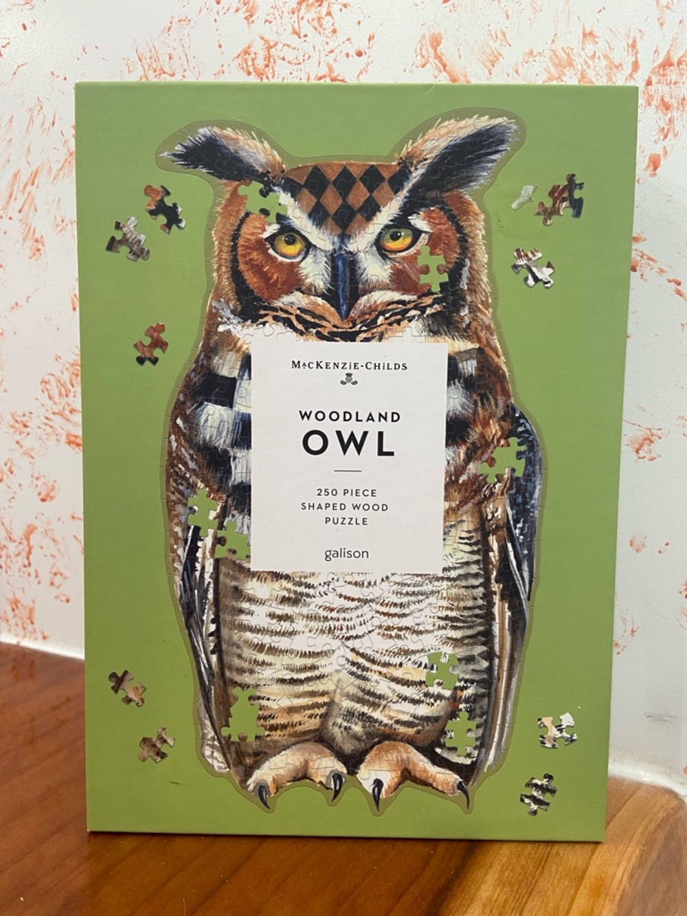 Galison MacKenzie-Childs Woodland Owl - 250 Piece Shaped Wood Puzzle